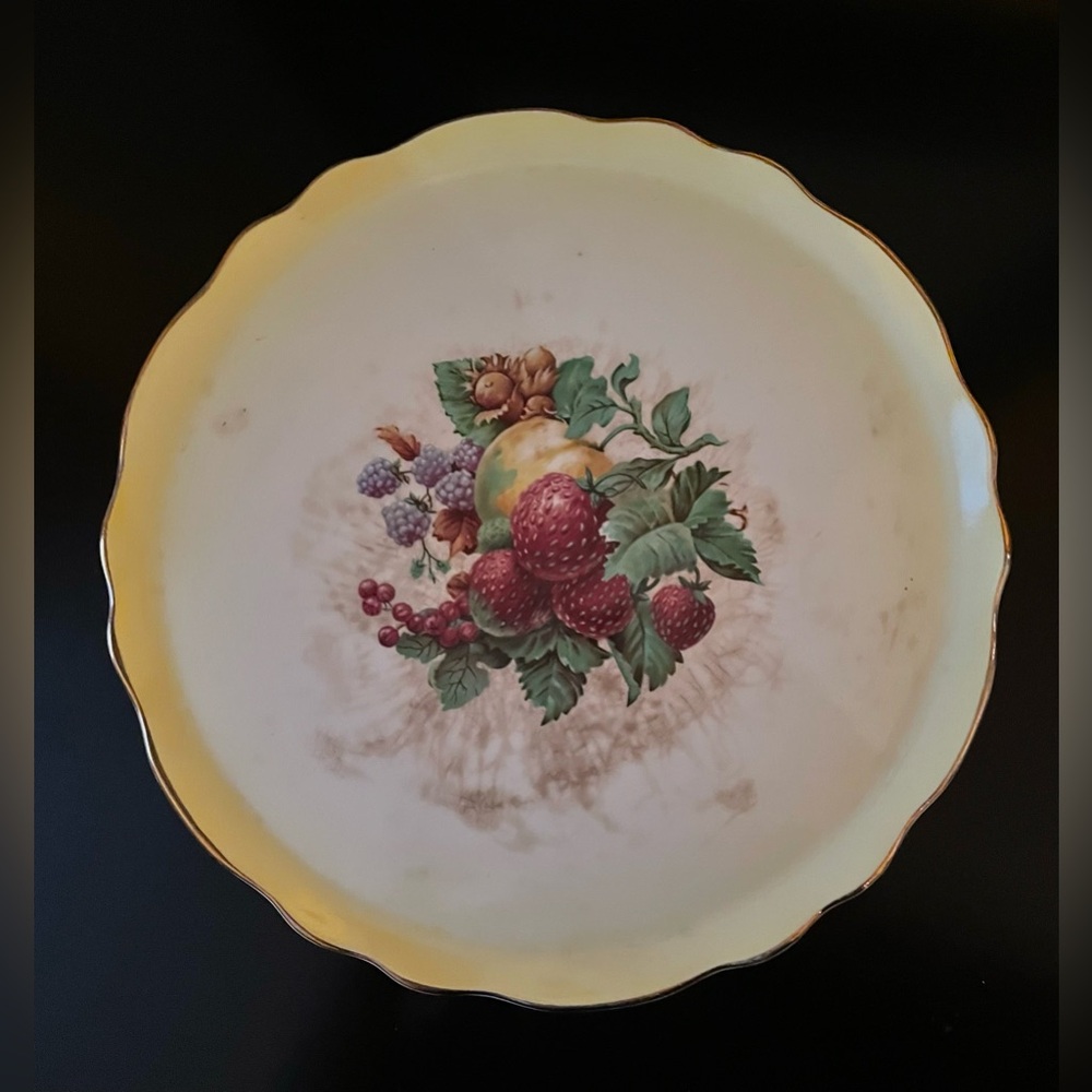 Vintage Fruit Design Plate